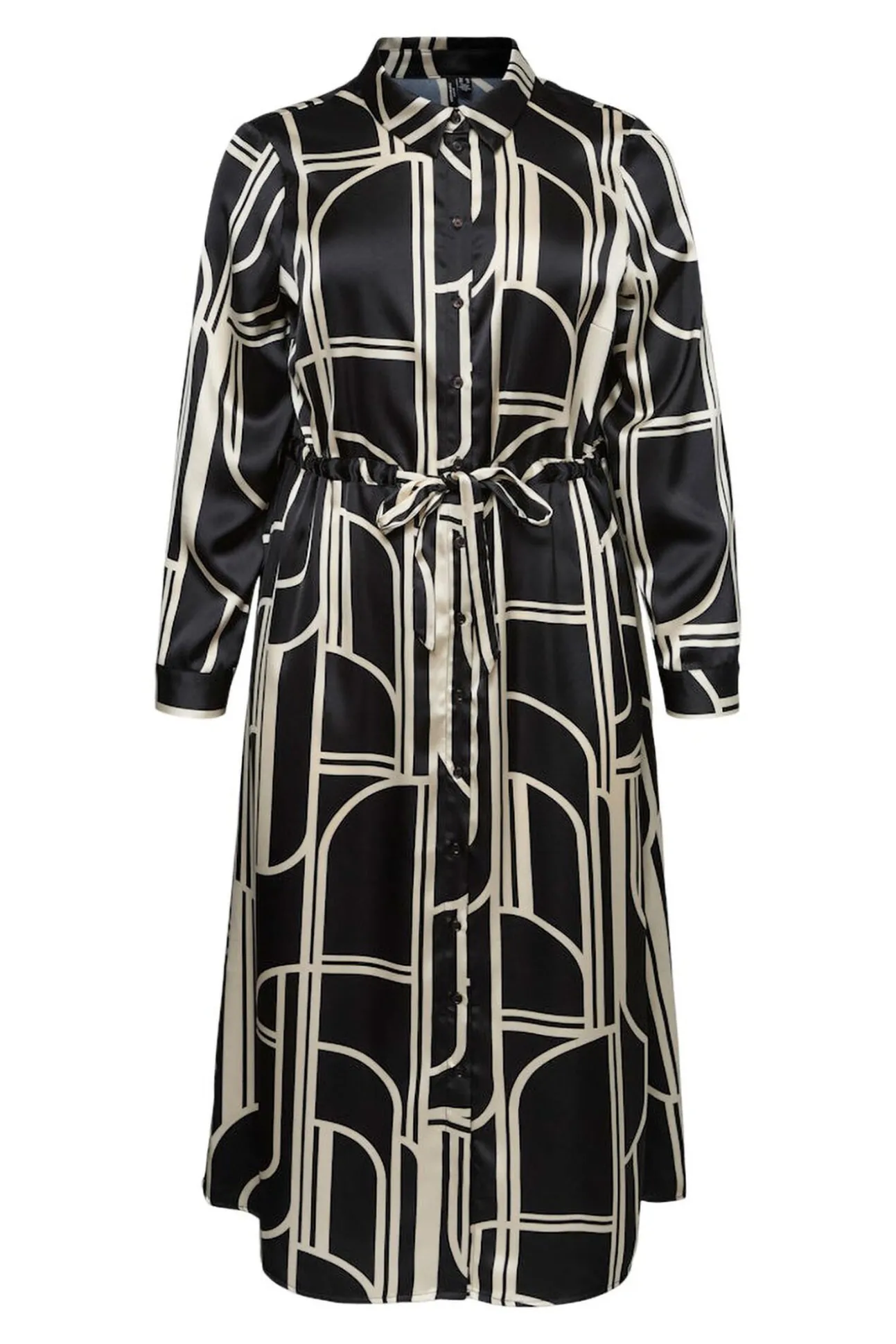 Vestido camisa midi plus size
