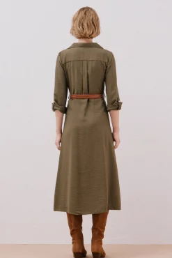 Vestido camiseiro cinto