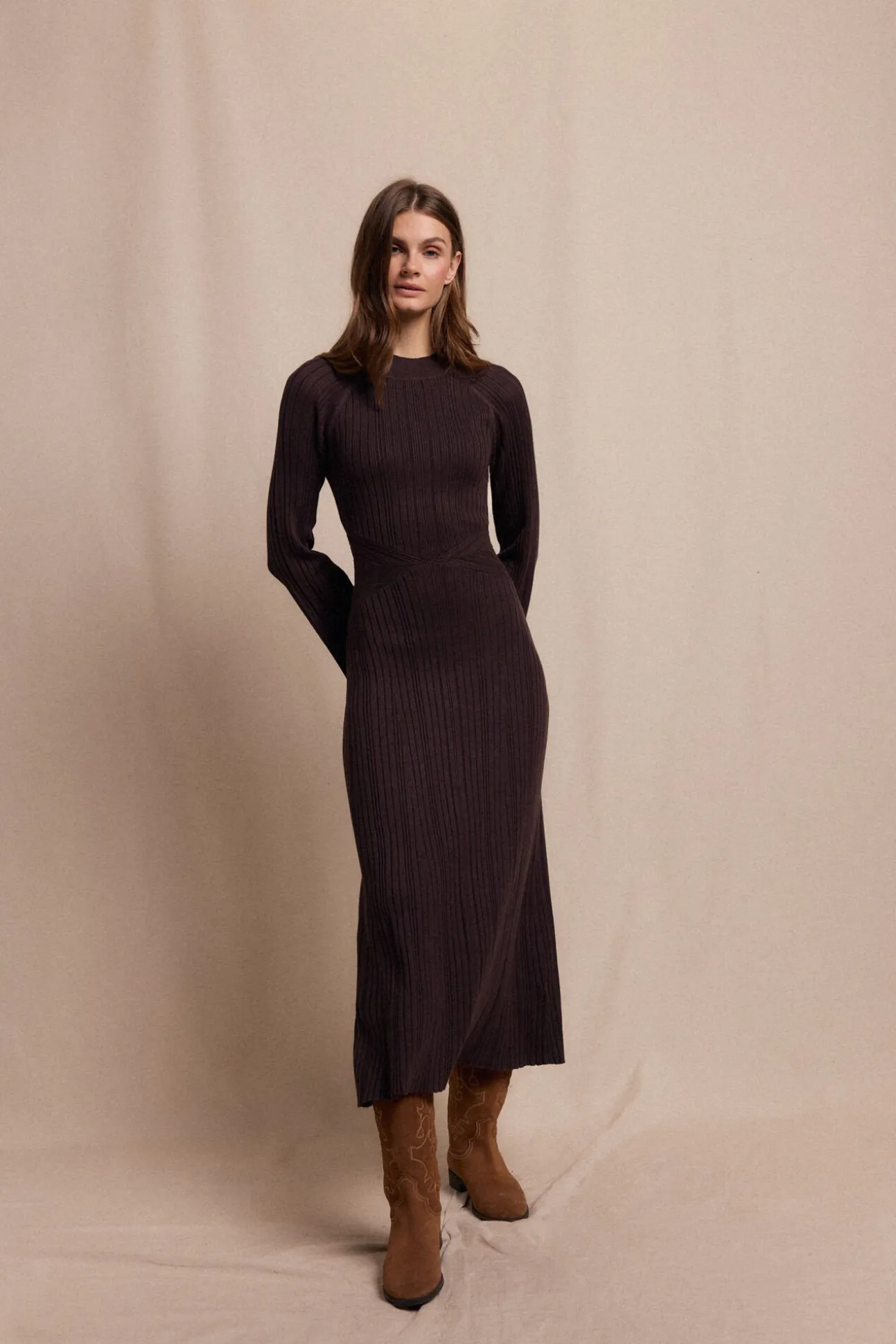 Vestido canelado Perkins