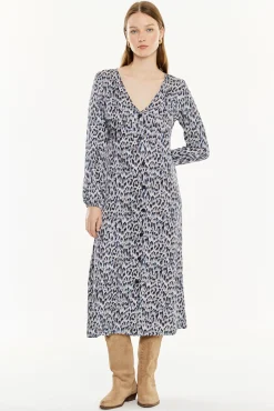 Vestido com estampa animal