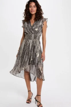 Vestido comprido cruzado