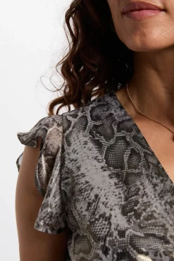 Vestido comprido cruzado