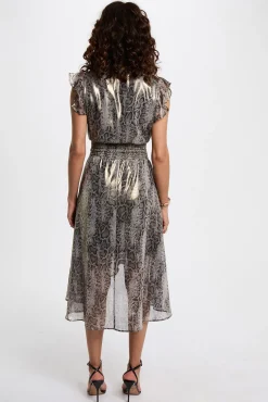 Vestido comprido cruzado