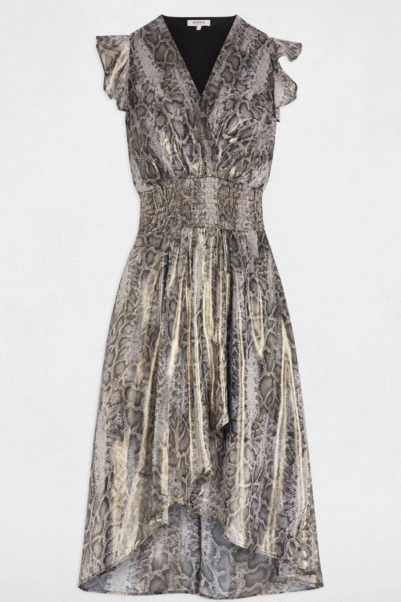 Vestido comprido cruzado