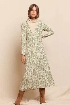 Vestido comprido estampado