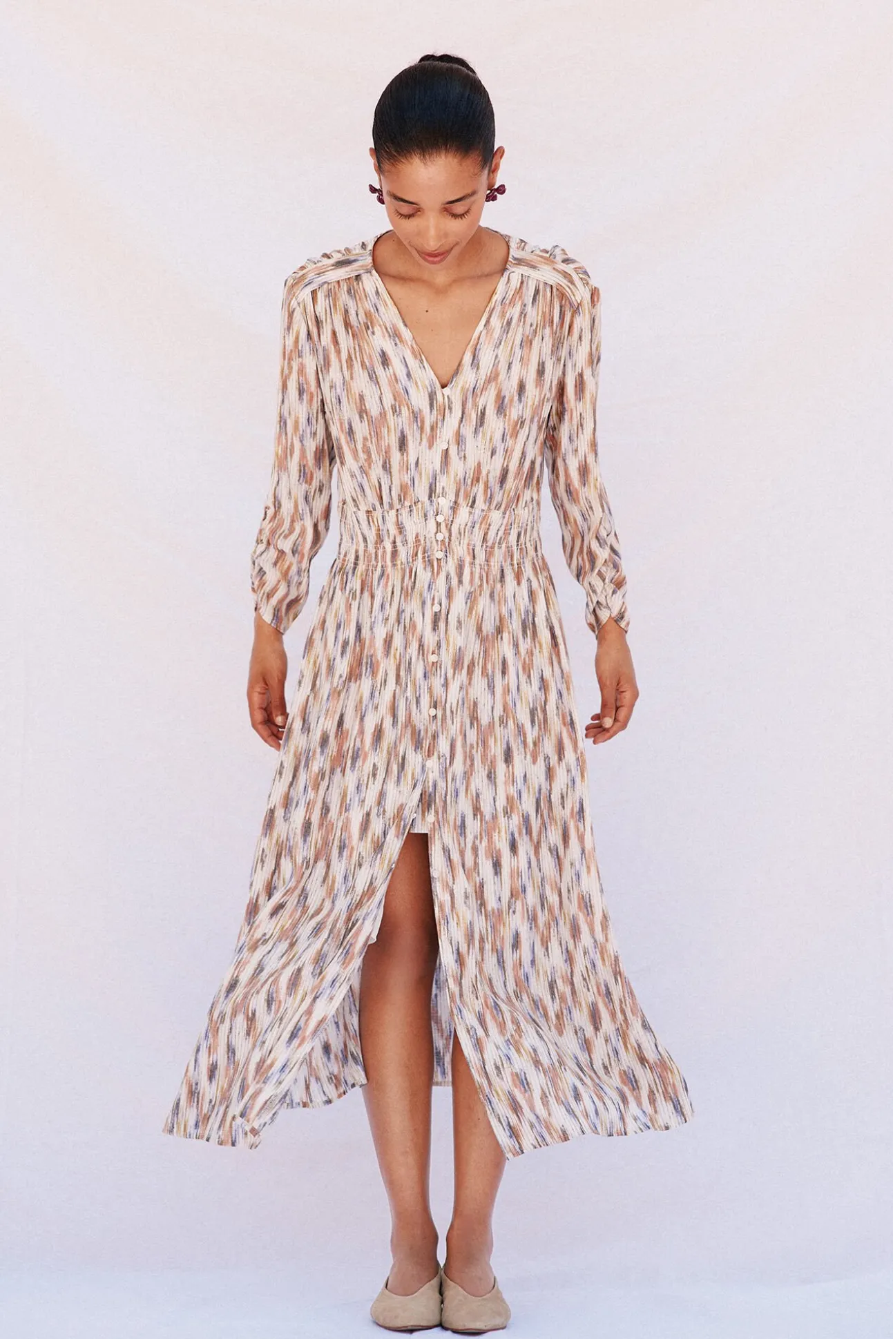 Vestido comprido estampado