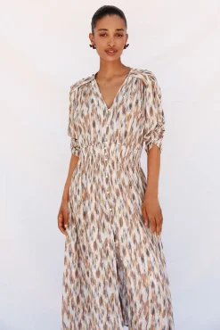 Vestido comprido estampado