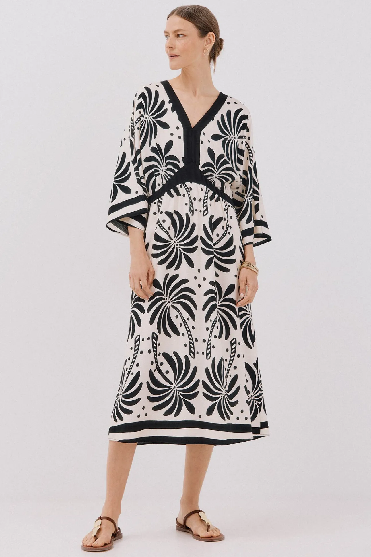 Vestido comprido estampado