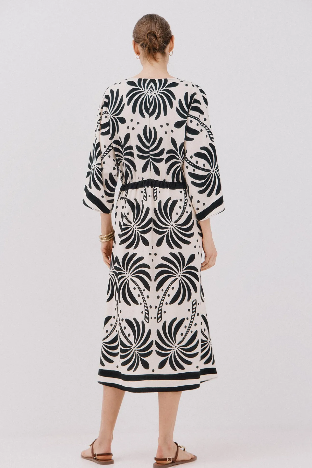 Vestido comprido estampado
