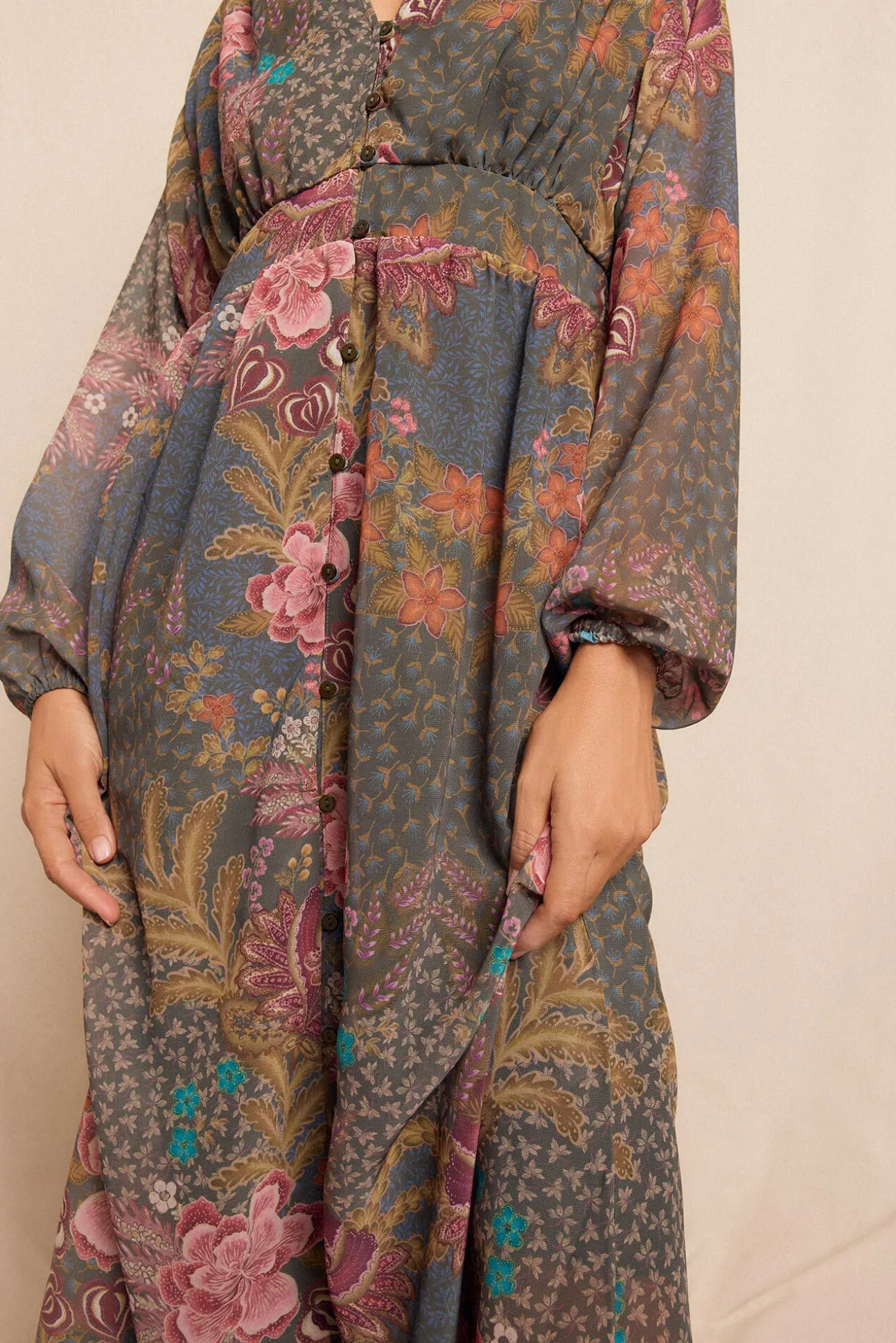 Vestido comprido estampado