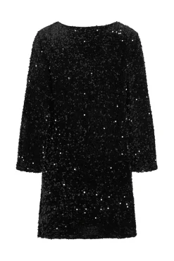 Vestido curto com lantejoulas