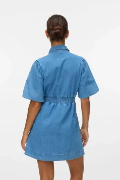 Vestido curto de algodão