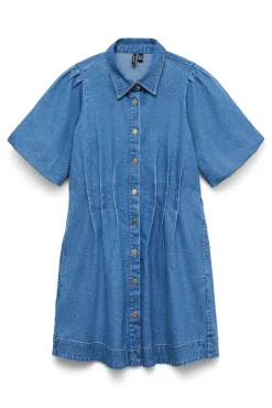 Vestido curto de algodão