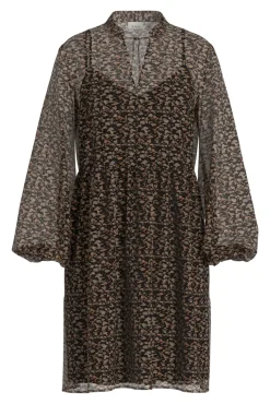 Vestido curto de chiffon