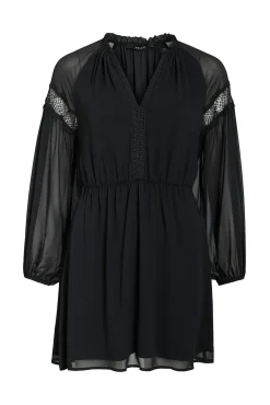 Vestido curto de chiffon