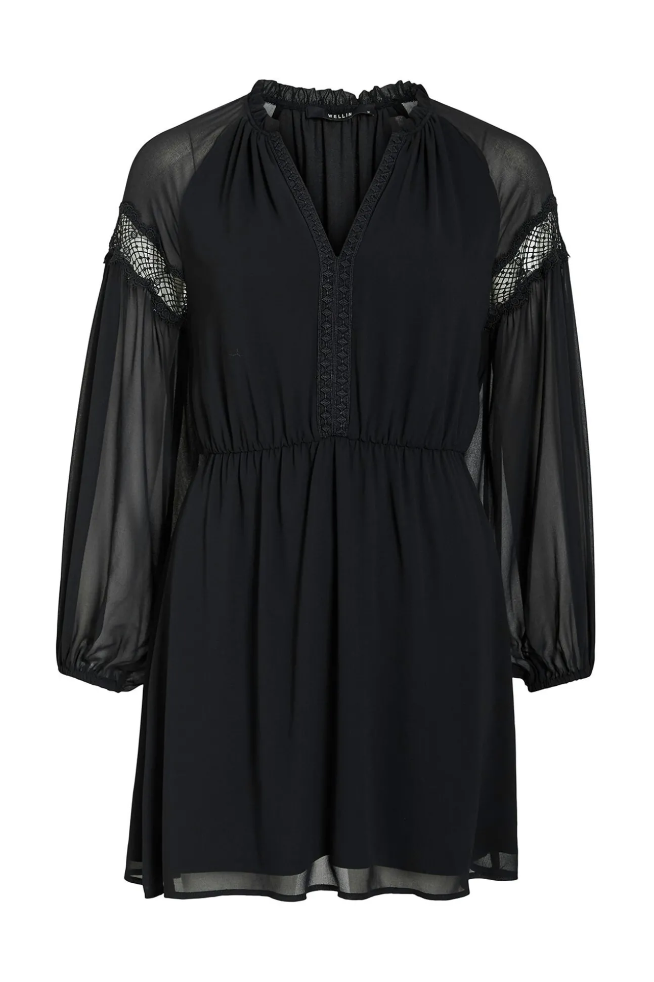 Vestido curto de chiffon