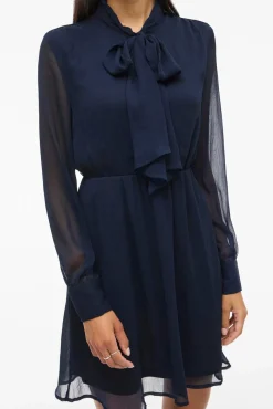 Vestido curto de chiffon