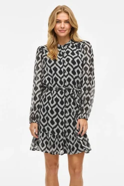 Vestido curto de gaze