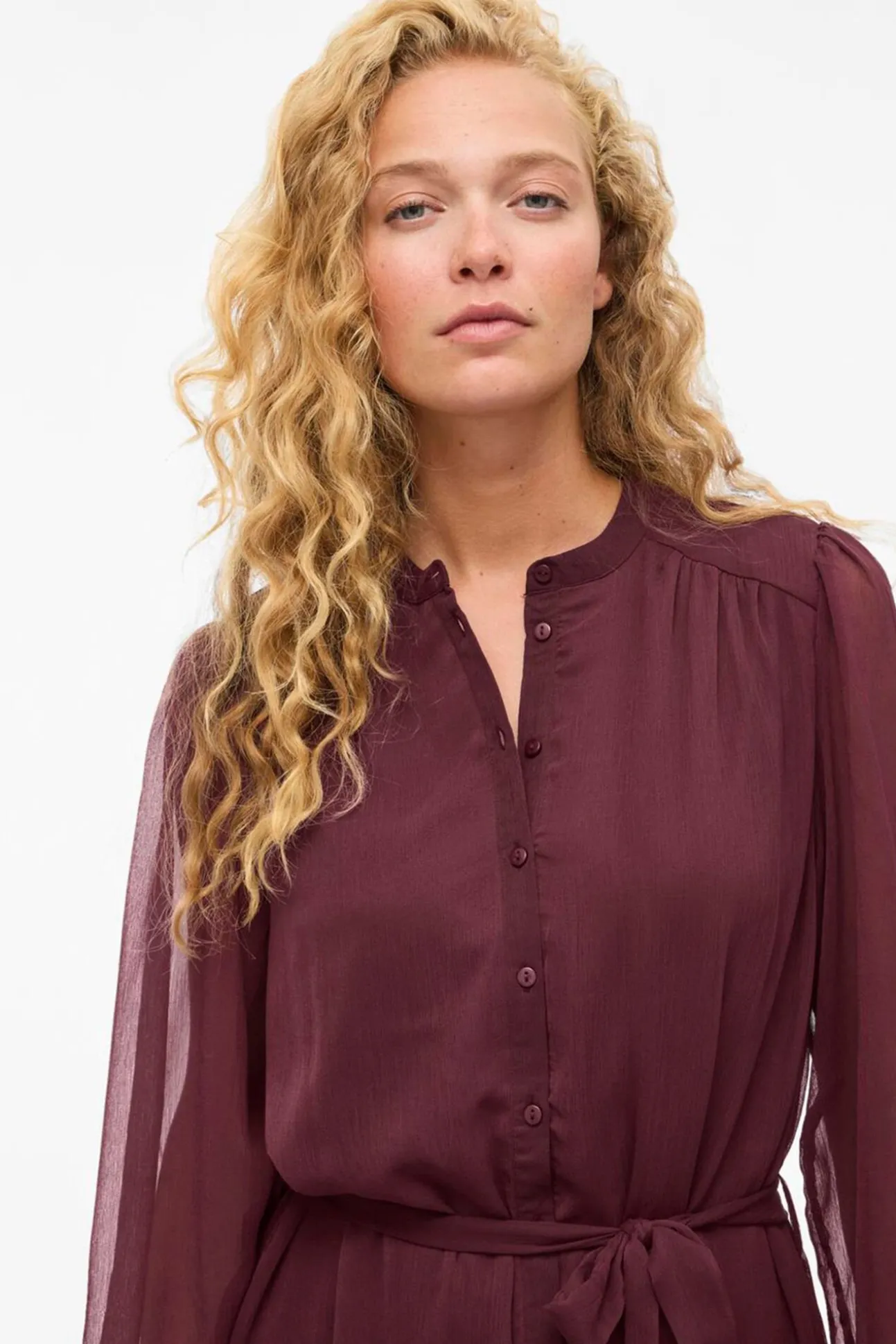 Vestido curto de gaze