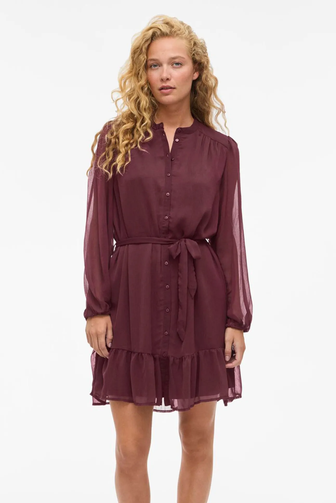 Vestido curto de gaze