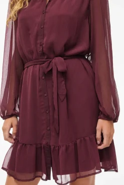 Vestido curto de gaze