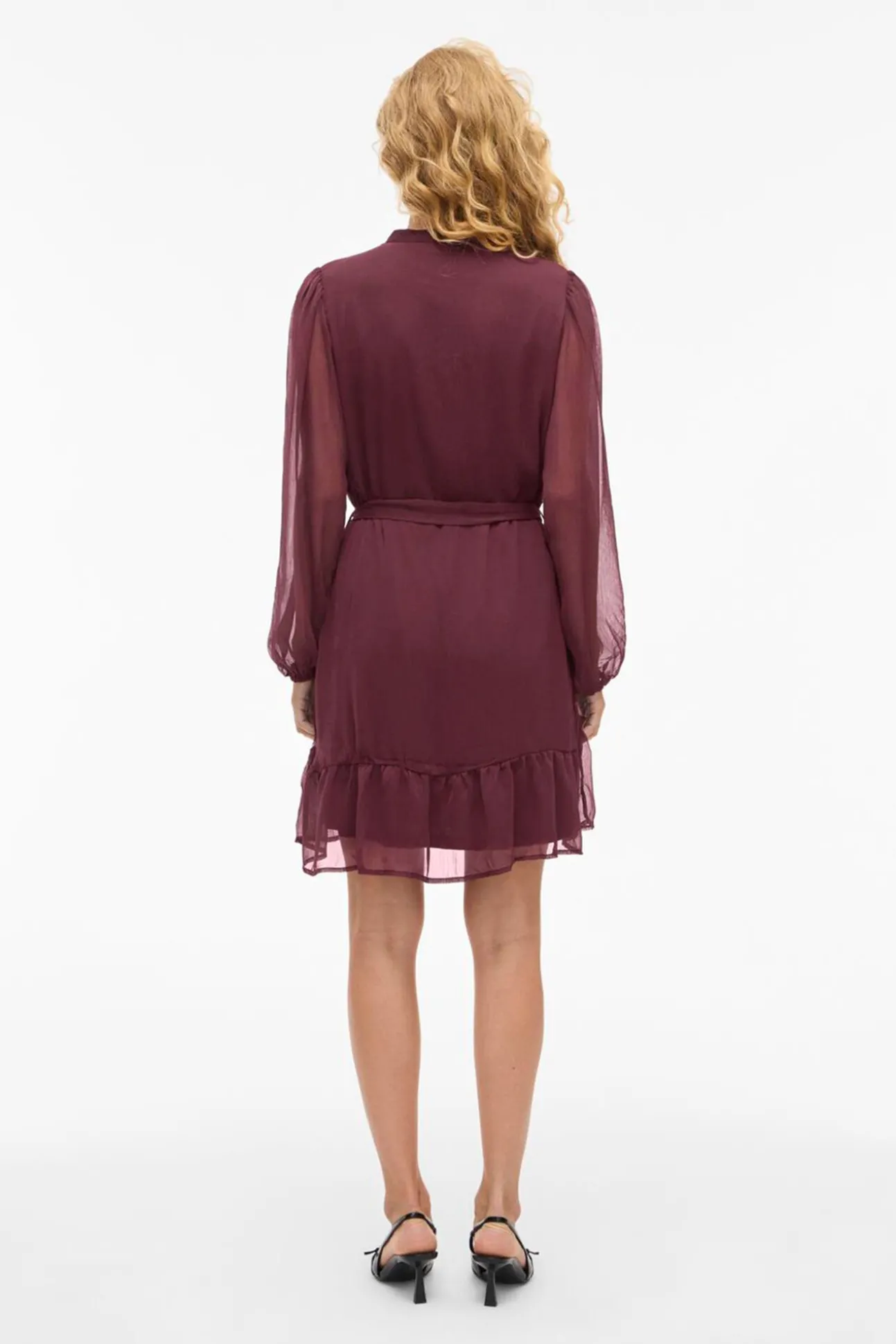 Vestido curto de gaze