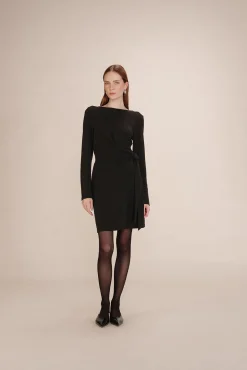 Vestido curto de lurex