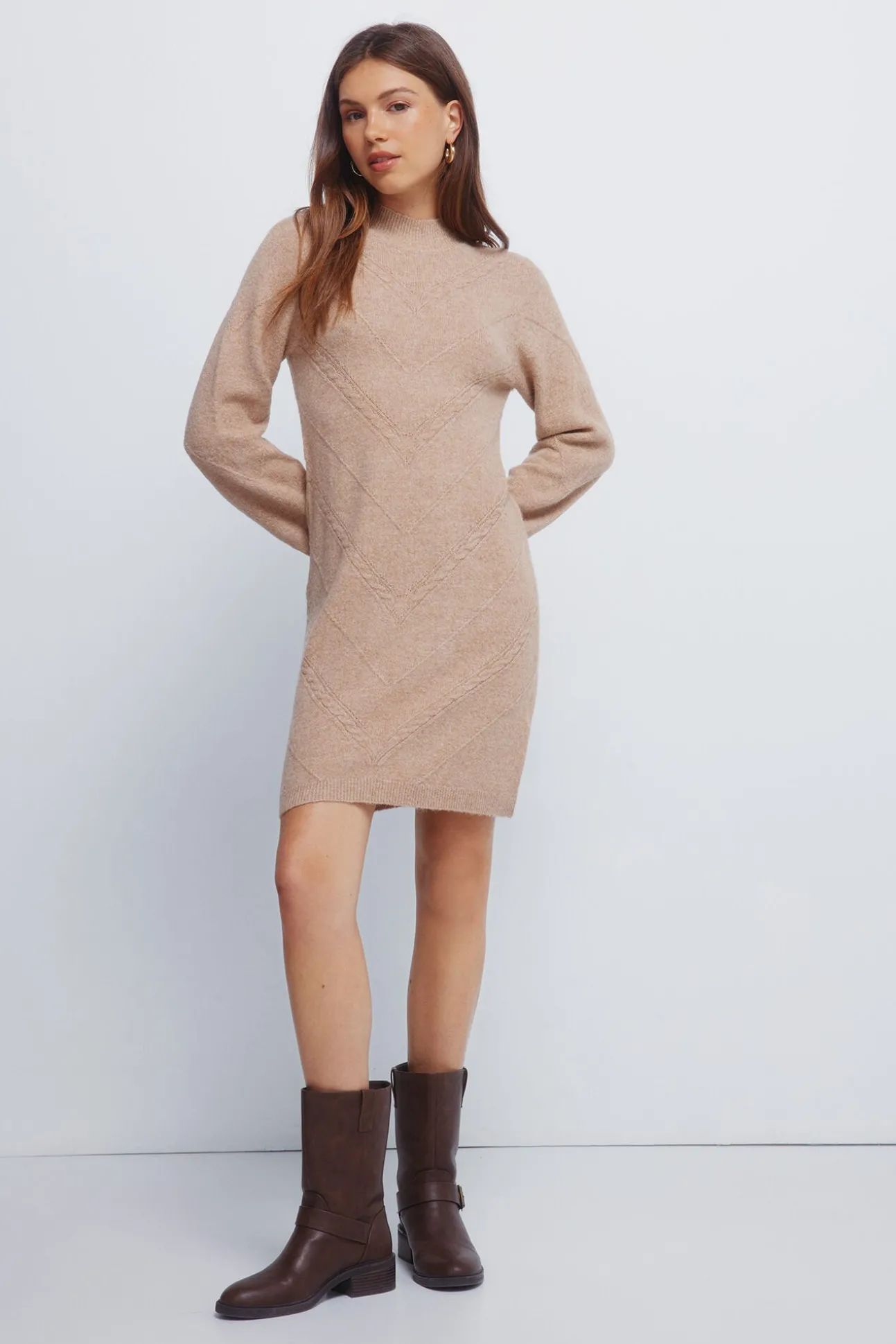 Vestido curto de malha malha