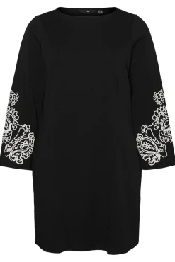 Vestido curto de manga comprida Curve