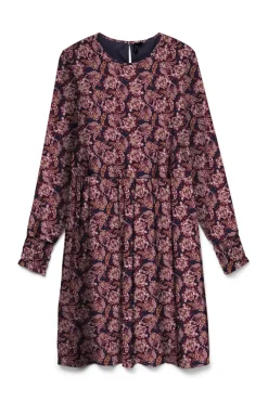 Vestido curto de manga comprida
