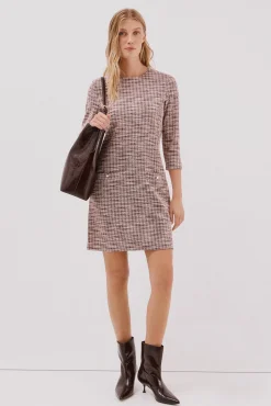 Vestido curto de tweed