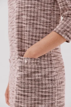 Vestido curto de tweed