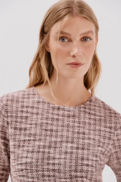 Vestido curto de tweed