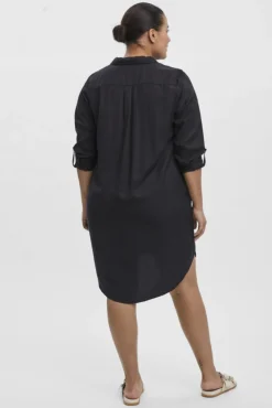 Vestido curto denim tamanho grande