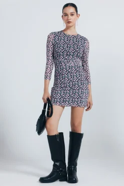 Vestido curto estampado