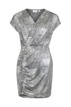 Vestido curto metálico