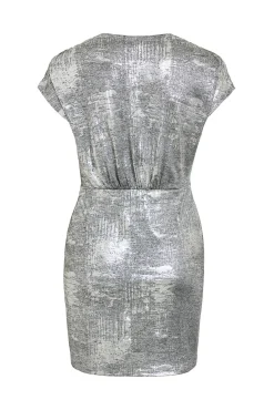 Vestido curto metálico
