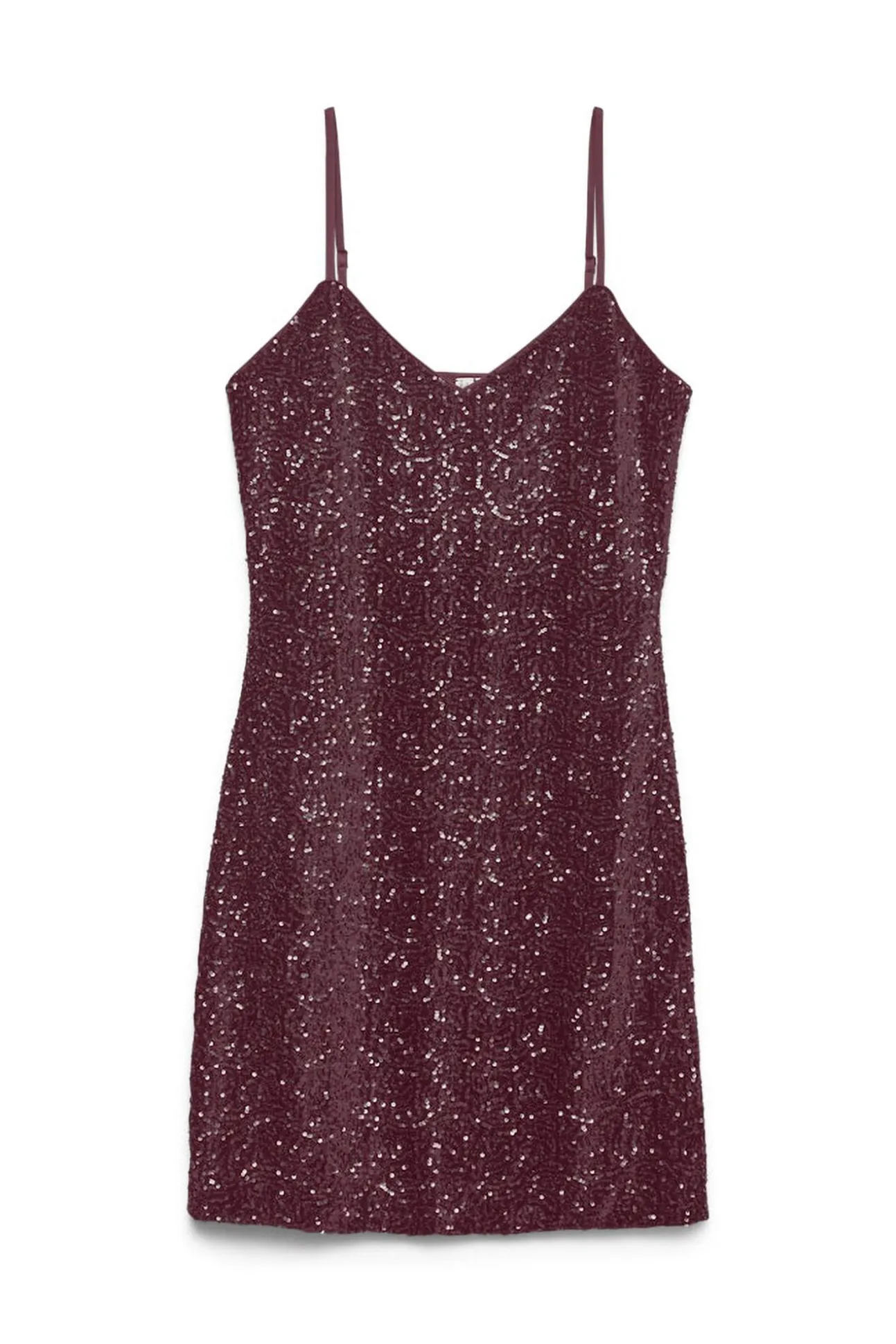 Vestido de alças de lantejoulas