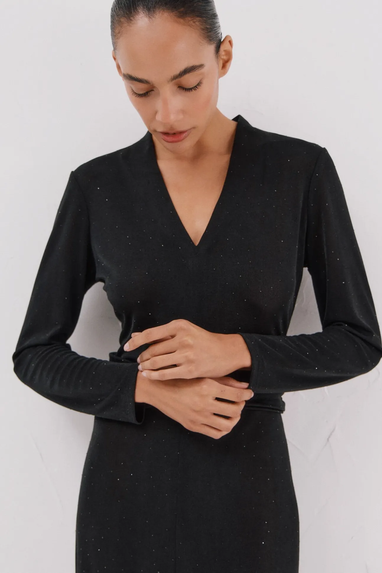 Vestido de cetim brilhante