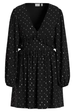 Vestido de chiffon com lurex