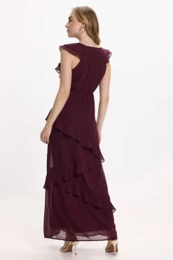 Vestido de festa midi de chiffon