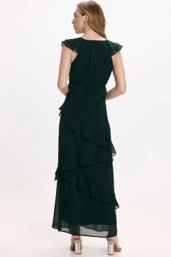 Vestido de festa midi de chiffon