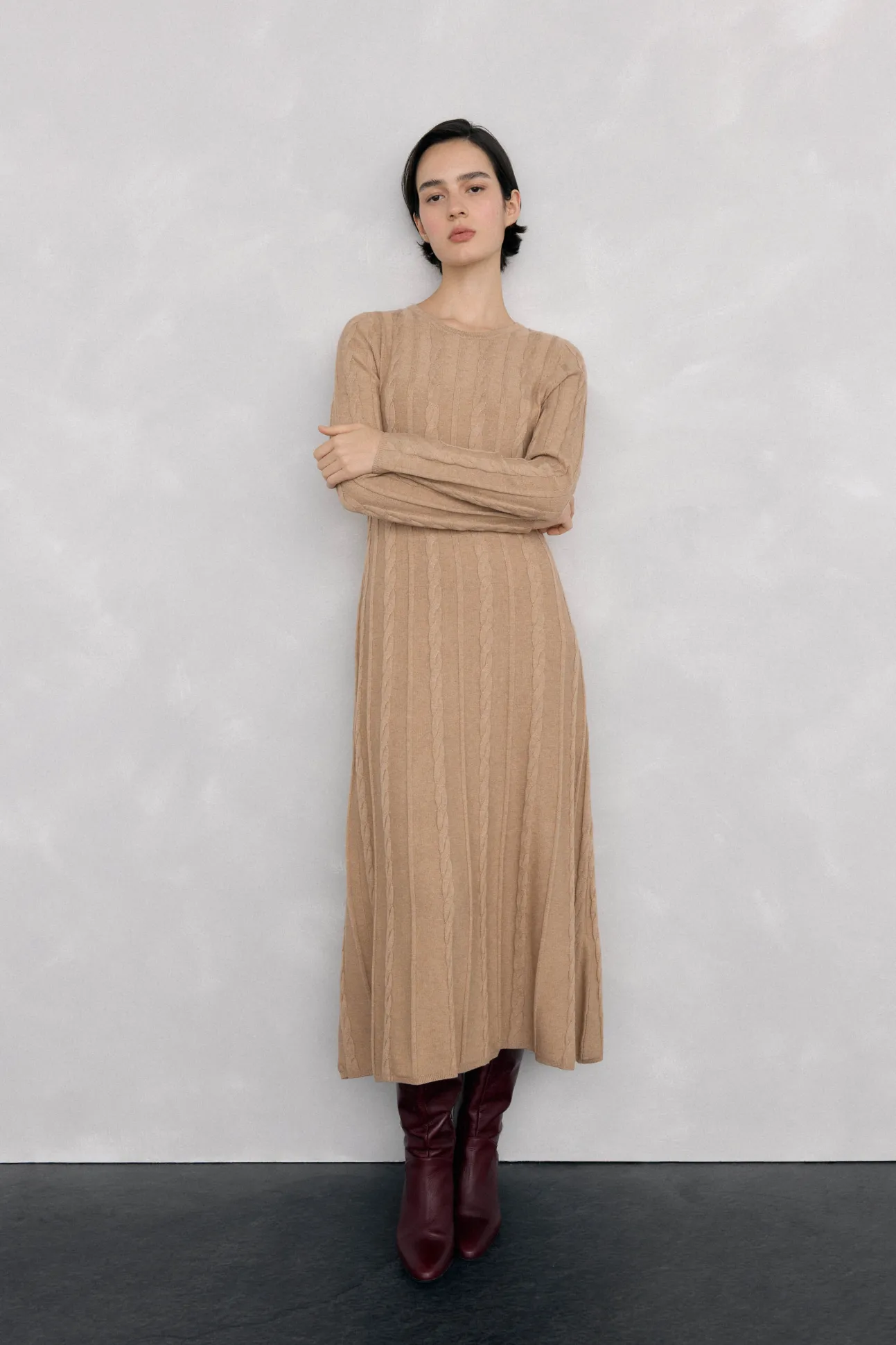 Vestido de malha com oitos