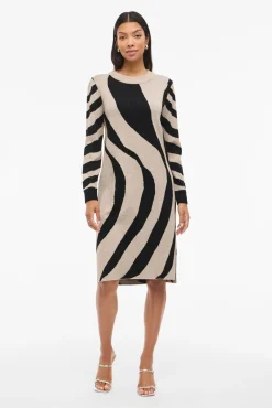 Vestido de malha com viscose