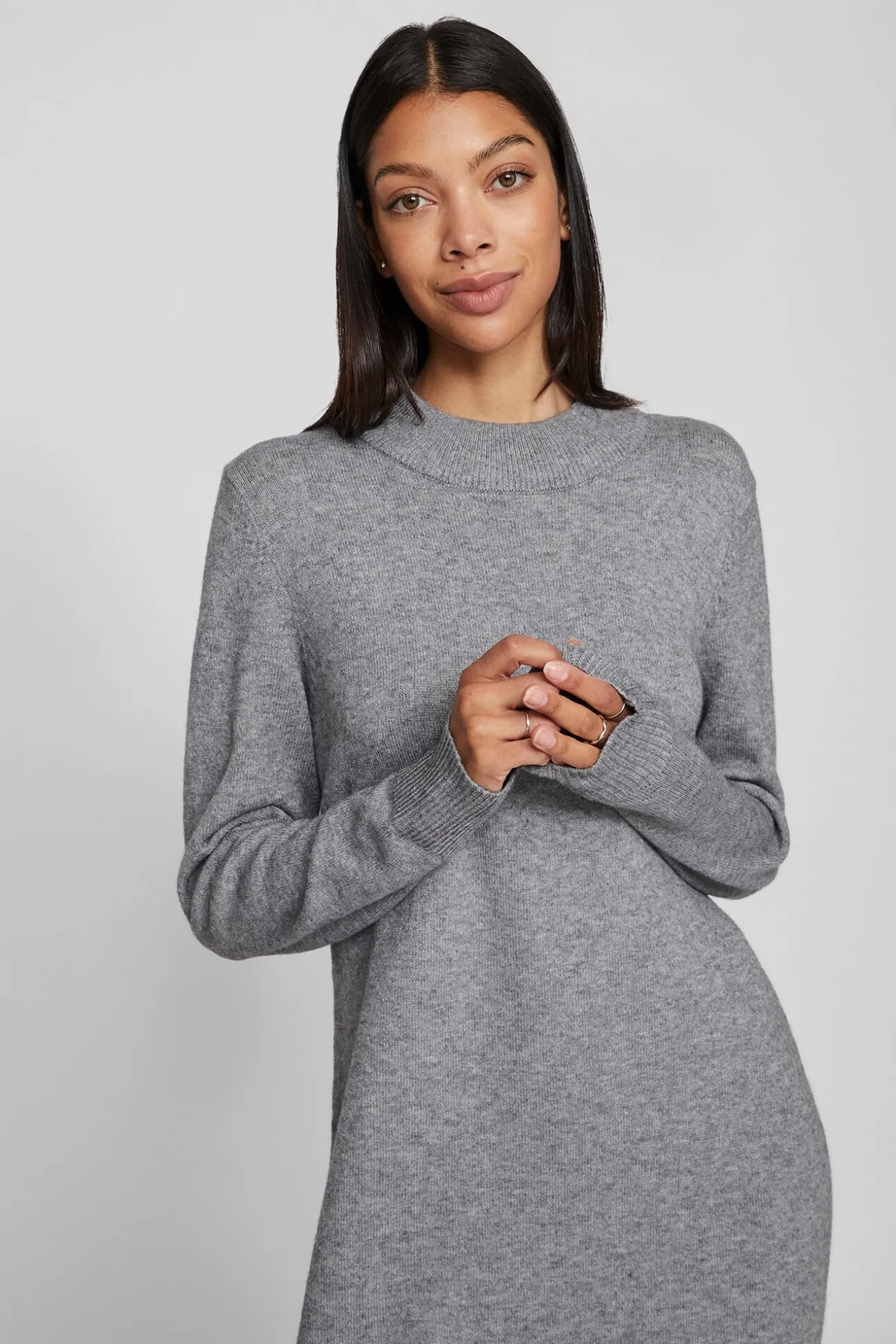 Vestido de malha com viscose