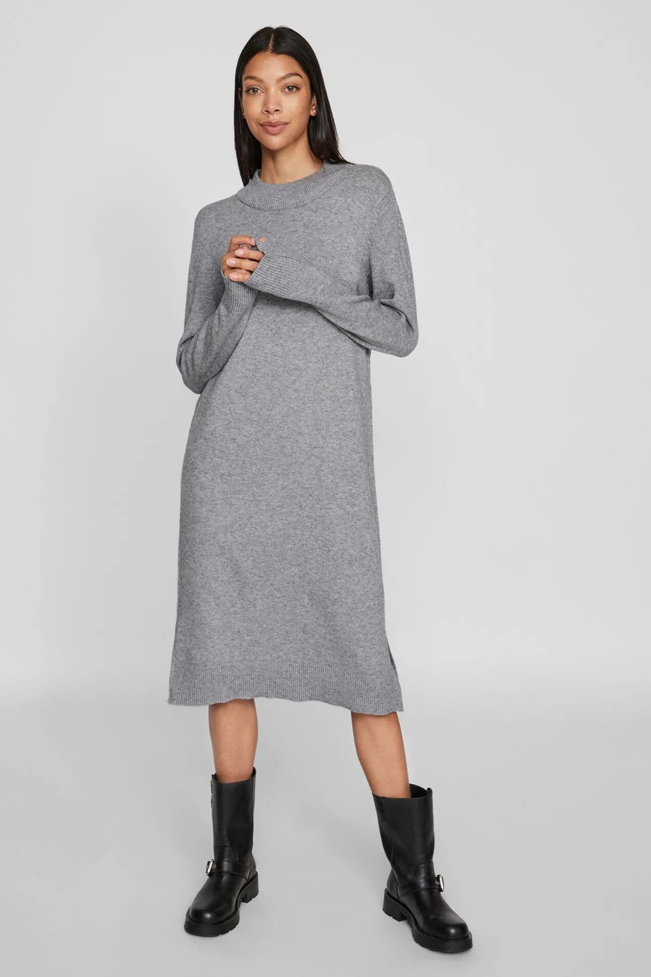 Vestido de malha com viscose