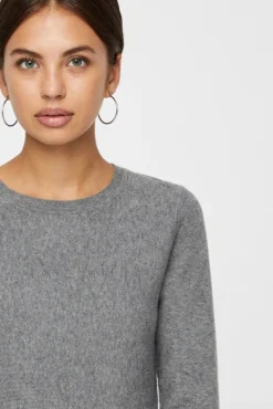 Vestido de malha de gola redonda