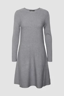Vestido de malha de gola redonda