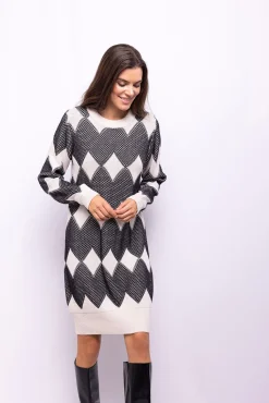 Vestido de malha estampado