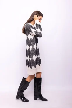 Vestido de malha estampado